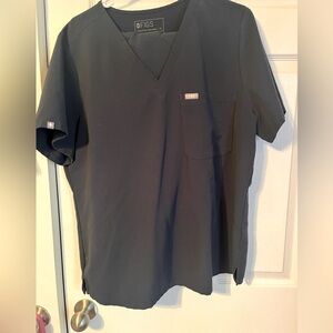 Indigo/Grey XL Figs Catarina 1 pocket top, XL Figs Zamora joggers